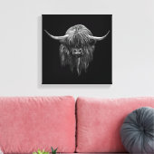 Scottish Highland Cow Leinwanddruck (Insitu (Wohnzimmer))
