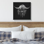 Scottish Highland Cow Leinwanddruck (Insitu (Schlafzimmer))