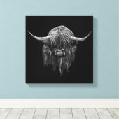Scottish Highland Cow Leinwanddruck (Insitu (Holzboden))