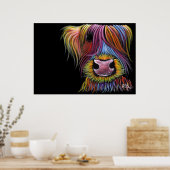 Scottish Highland Cow ' MacKENZIE ' von Shirley Ma Poster (Küche)