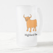 Scottish Highland Cow mattierte Tasse (VorderseiteRechts)
