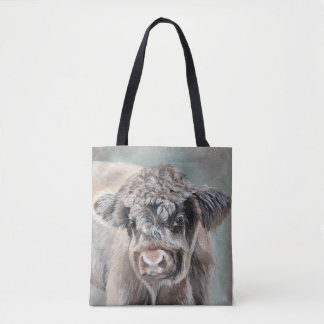 Scottish Highland Cow on Green Tasche