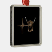 Scottish Highland Cow Ornament Aus Metall (Rechts)