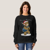 Scottish Highland Cow Plays Christmas Bagpipe Sweatshirt (Vorne ganz)