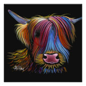 Scottish Highland Cow ' PODGER ' von Shirley M Poster (Vorderseite)