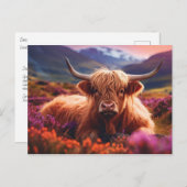 Scottish Highland Cow Postcard Postkarte (Vorne/Hinten)