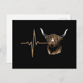 Scottish Highland Cow Postkarte (Vorne/Hinten)