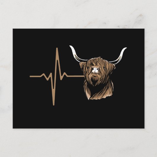 Scottish Highland Cow Postkarte (Vorderseite)