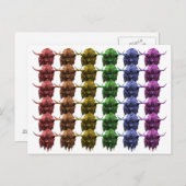 Scottish Highland Cow Postkarte (Vorne/Hinten)