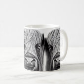 Scottish Highland Cow Print Coffee Tasse (VorderseiteRechts)
