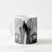 Scottish Highland Cow Print Coffee Tasse (Vorderseite Links)
