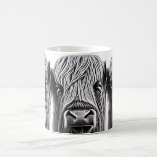 Scottish Highland Cow Print Coffee Tasse (Mittel)