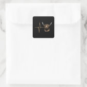 Scottish Highland Cow Quadratischer Aufkleber (Tasche)