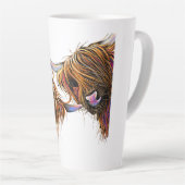 Scottish Highland Cow "S&N" von Shirley MacArthur Milchtasse (Rechte Ecke)