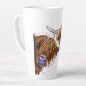 Scottish Highland Cow "S&N" von Shirley MacArthur Milchtasse (Linke Ecke)