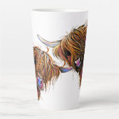 Scottish Highland Cow "S&N" von Shirley MacArthur Milchtasse (Vorderseite)