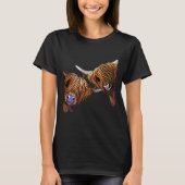 Scottish Highland Cow "S&N" von Shirley MacArthur  T-Shirt (Vorderseite)