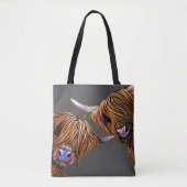 Scottish Highland Cow "S&N" von Shirley MacArthur Tasche (Vorderseite)