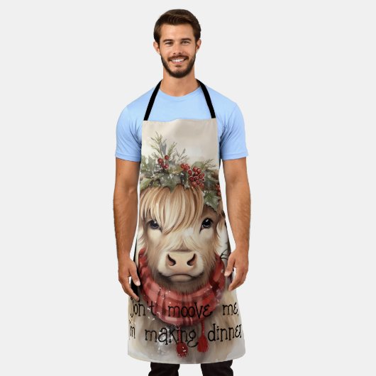 Scottish Highland Cow Schürze - Fun and Functional (Getragen)