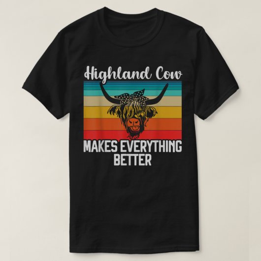 Scottish Highland Cow Scotland Lovers Highlander C T-Shirt (Design vorne)