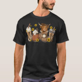 Scottish Highland Cow Sunflower Fall Vibes Coffee T-Shirt (Vorderseite)
