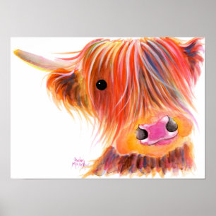 Scottish Highland Cow ' SWEET SATSUMA ' von Shirle Poster