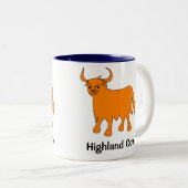 Scottish Highland Cow Tasse mit Slogan (VorderseiteRechts)