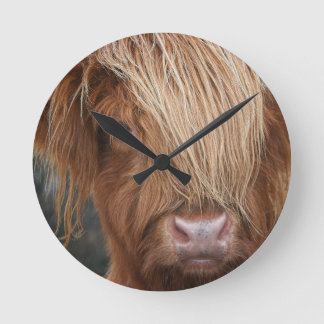 Scottish Highland Cows - Scotland Runde Wanduhr
