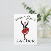 Scottish Highland Dance Father Postkarte (Stehend Vorderseite)