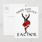 Scottish Highland Dance Father Postkarte (Vorne/Hinten)