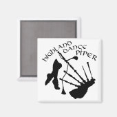 Scottish Highland Dance Piper Magnet (Vorderseite/Rückseite)