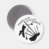 Scottish Highland Dance Piper Magnet (Vorderseite/Rückseite)