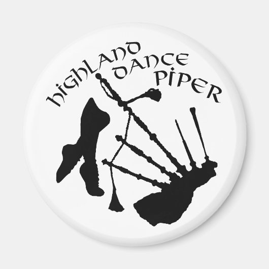 Scottish Highland Dance Piper Magnet (Vorne)