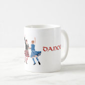 Scottish Highland Dance Reel Kaffeetasse (VorderseiteRechts)