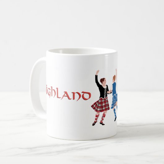 Scottish Highland Dance Reel Kaffeetasse (Vorderseite Links)