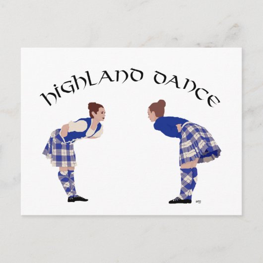 Scottish Highland Dance Reel Postkarte (Vorderseite)