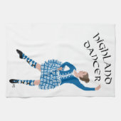 Scottish Highland Dancer - Aquamarin Geschirrtuch (Horizontal)