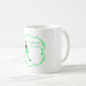 Scottish Highland Dancer Celtic Knüpfarbeit Green Kaffeetasse (VorderseiteRechts)