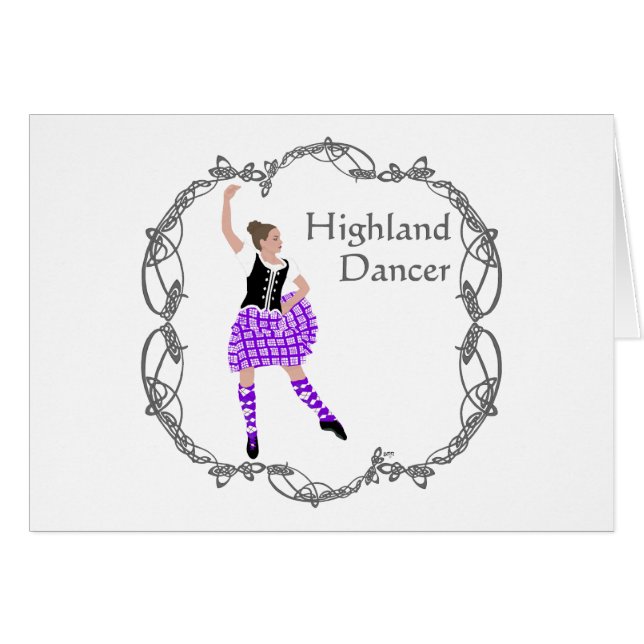 Scottish Highland Dancer Celtic Knüpfarbeit Lila (Vorderseite (Horizontal))