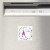 Scottish Highland Dancer Celtic Knüpfarbeit Lila Magnet (In Situ (Geschirrspüler))