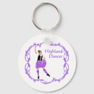 Scottish Highland Dancer Celtic Knüpfarbeit Lila Schlüsselanhänger
