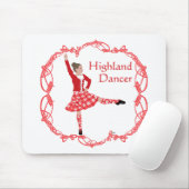 Scottish Highland Dancer Celtic Knüpfarbeit Red Mousepad (Mit Mouse)