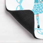 Scottish Highland Dancer Celtic Knüpfarbeit Türkis Mousepad (Ecke)