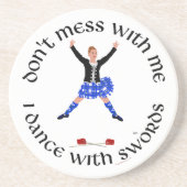 Scottish Highland Dancer Getränkeuntersetzer (Vorne)