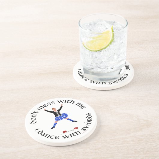 Scottish Highland Dancer Getränkeuntersetzer (Seite)