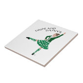 Scottish Highland Dancer - Green Fliese (Seite)
