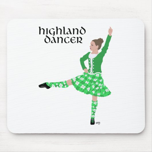 Scottish Highland Dancer Green Mousepad (Vorne)