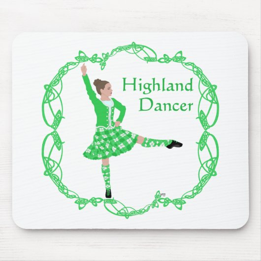 Scottish Highland Dancer - Green Mousepad (Vorne)