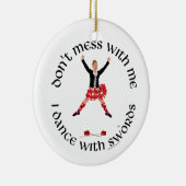 Scottish Highland Dancer Keramik Ornament (Rechts)