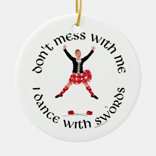 Scottish Highland Dancer Keramik Ornament (Vorne)